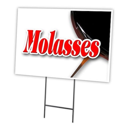 Signmission Molasses Yard Sign & Stake outdoor plastic coroplast window, C-1824 Molasses C-1824 Molasses